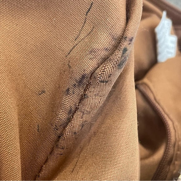 Brown Chevron Crossbody Bag. Weaved purse. Ink stains interior pocket. Pre-own. - Picture 10 of 12